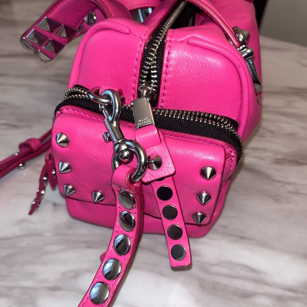 Marc Jacobs Studded Pushlock Mini Satchel – Magenta, Used, Great Shape - Picture 12 of 16